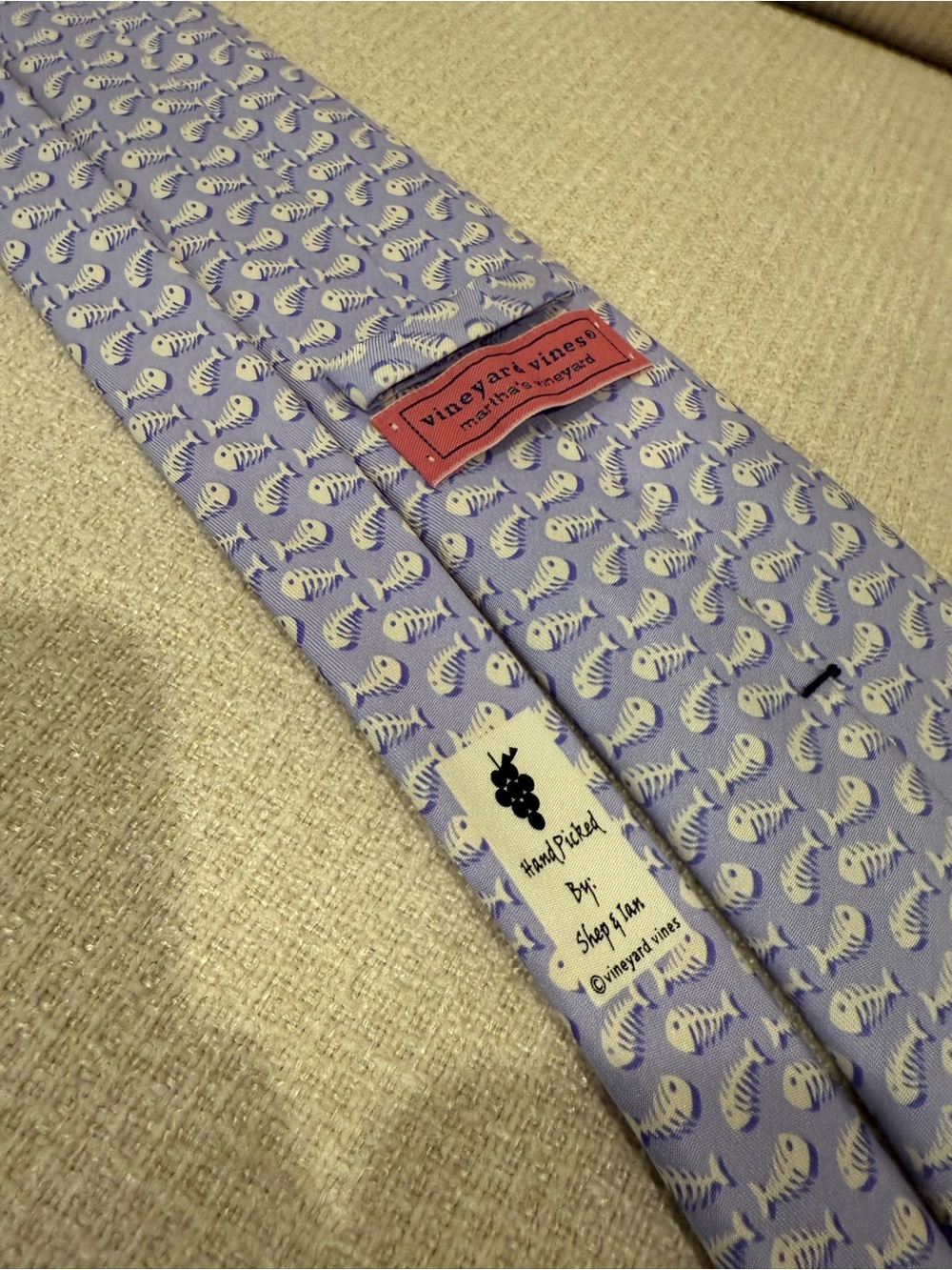 Vineyard Vines Men's Lavender Fish Tie